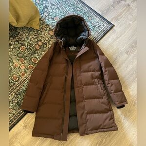 Aritzia Tna THE POWDER PARKA Rich Mocha Brown Size S